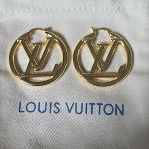 Louis Vuitton Gold Monogram Earrings